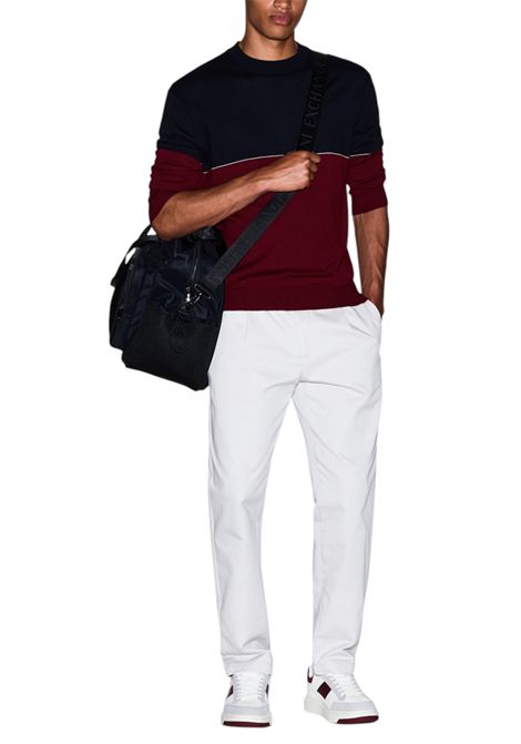 Maglione girocollo color block ARMANI EXCHANGE | Maglie | XM001324 AF11965MB188